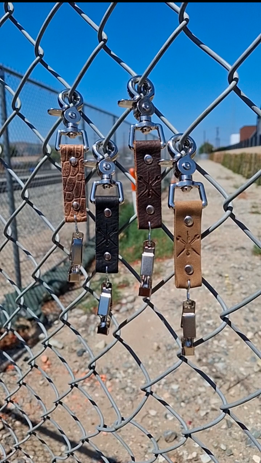 Leather Keychain Glove Clip