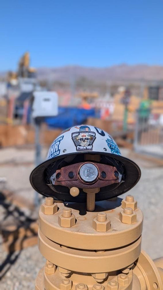 Leather Hard Hat Band - Brown