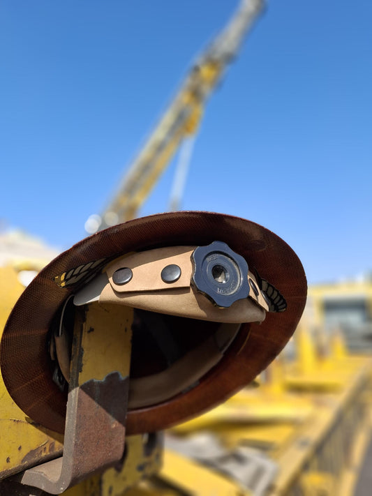 Leather Hard Hat Band - Tan