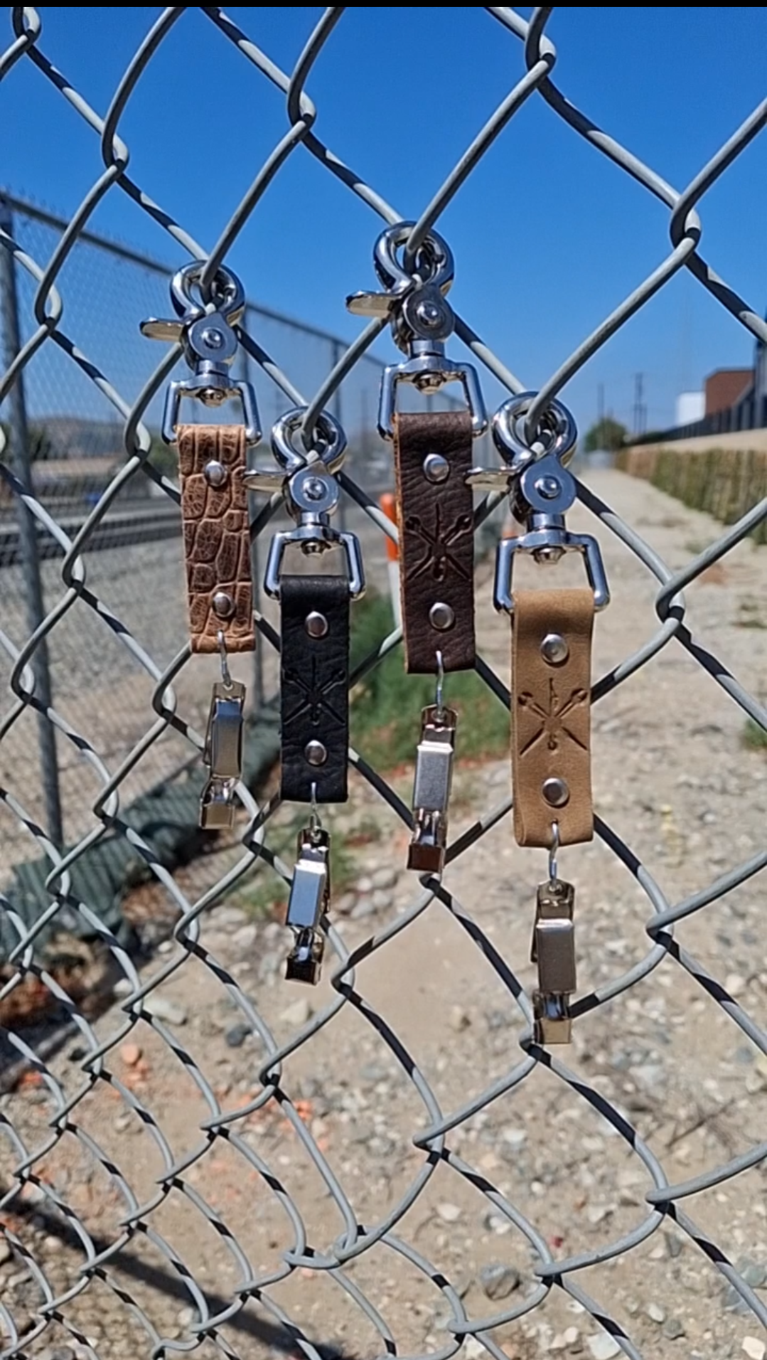 Leather Keychain Glove Clip