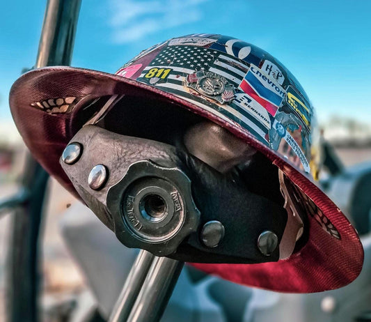 Leather Hard Hat Band - Brown