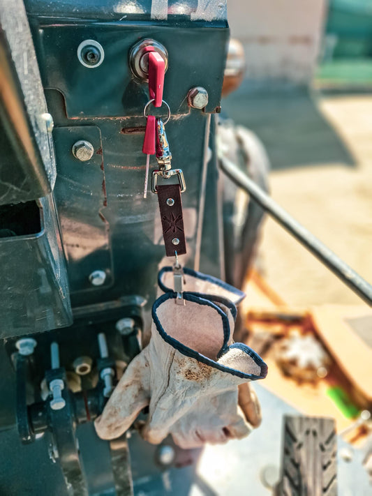 Leather Keychain Glove Clip