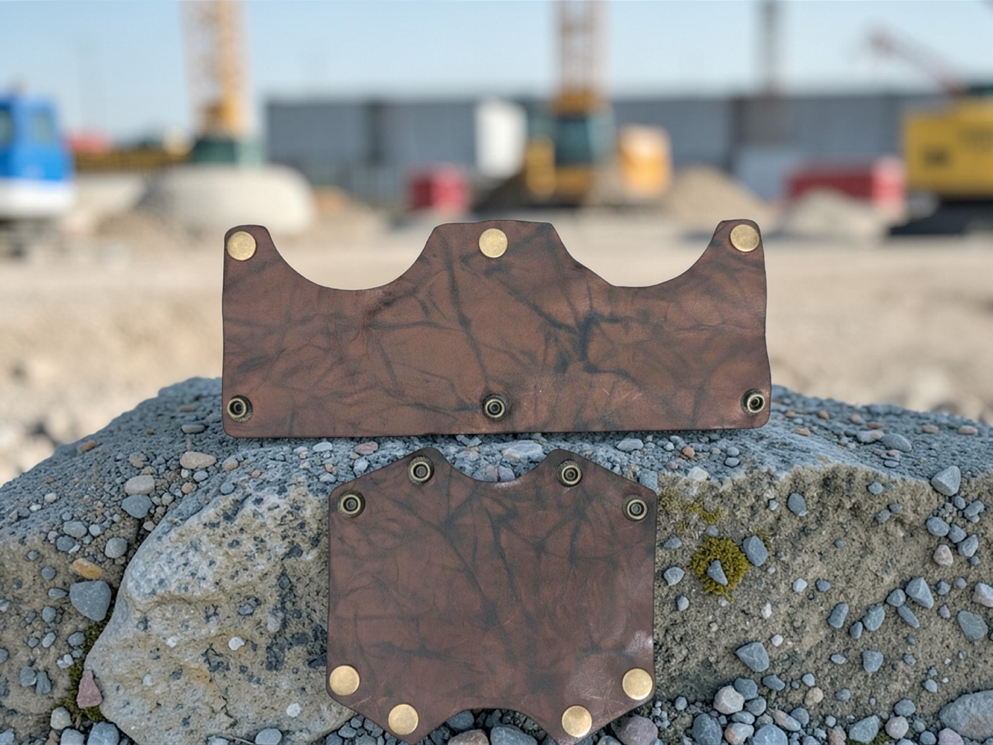 2-Piece Set: NEW Vintage Brown Front + Back Band