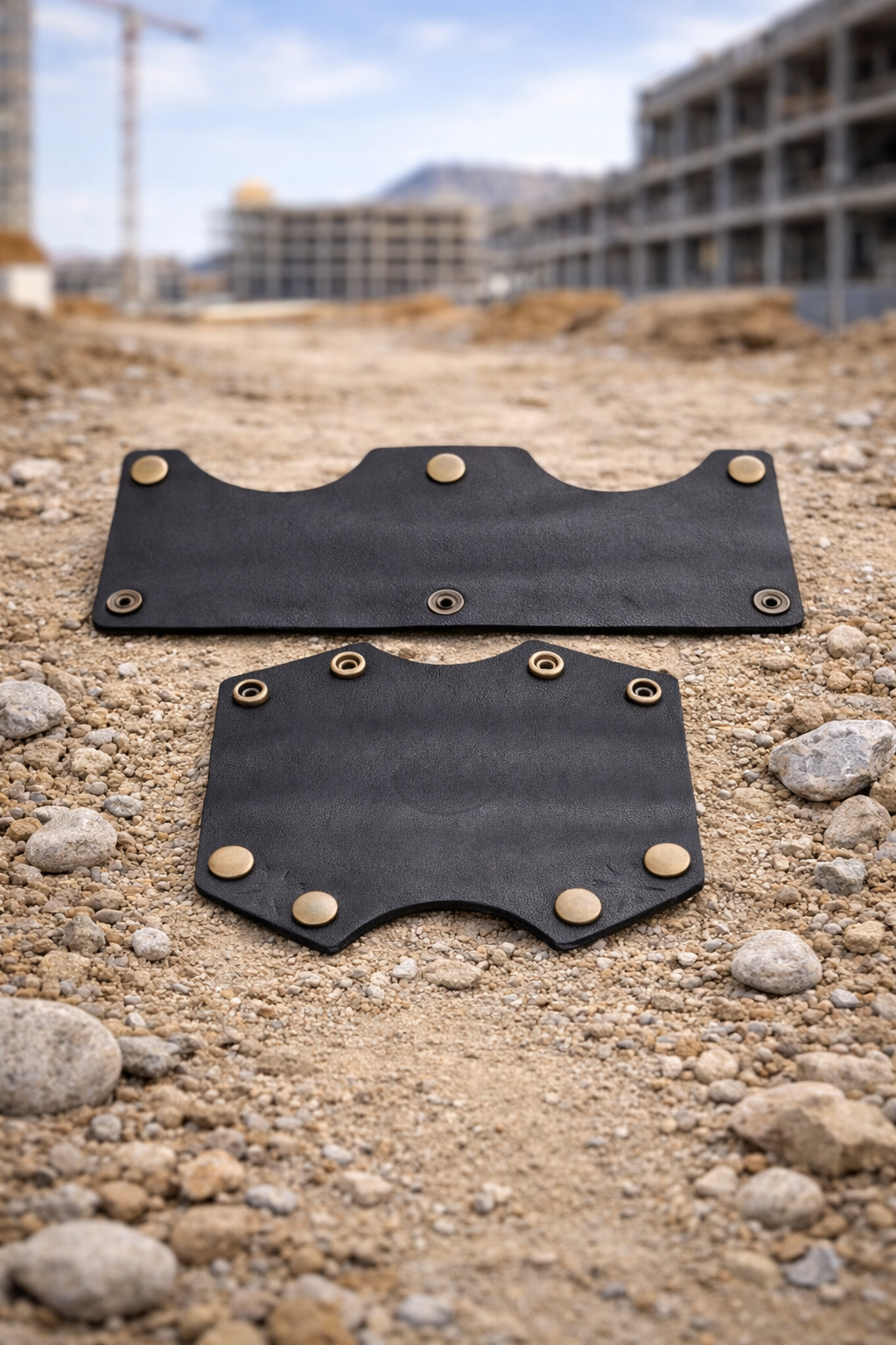 2-Piece Set: NEW Black Pebble Front + Back Band